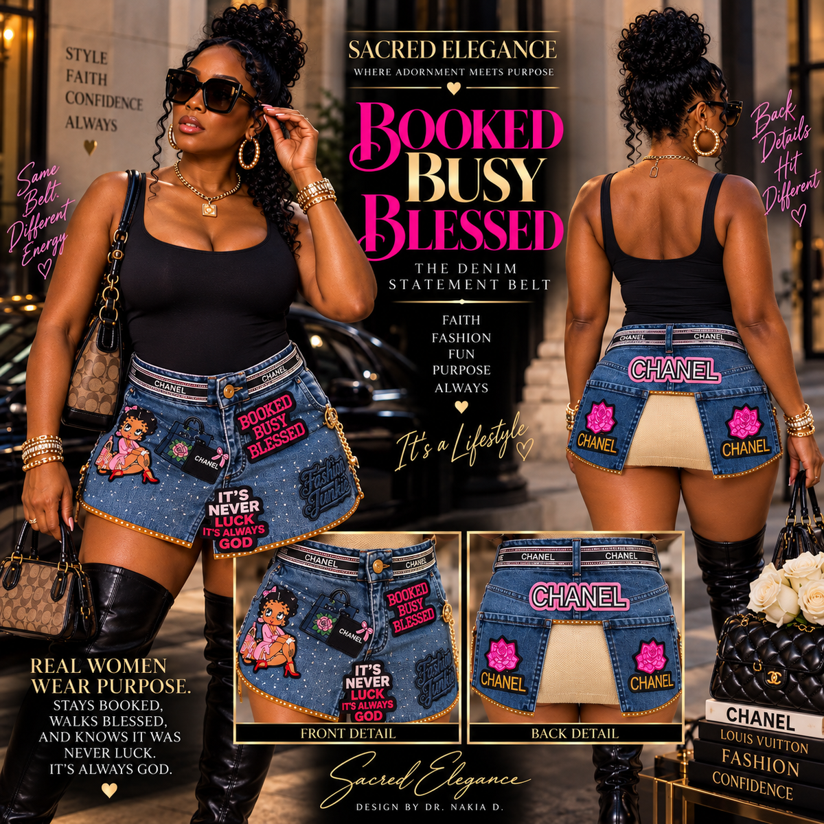BOOKED & BLESSED | The Denim Statement Belt