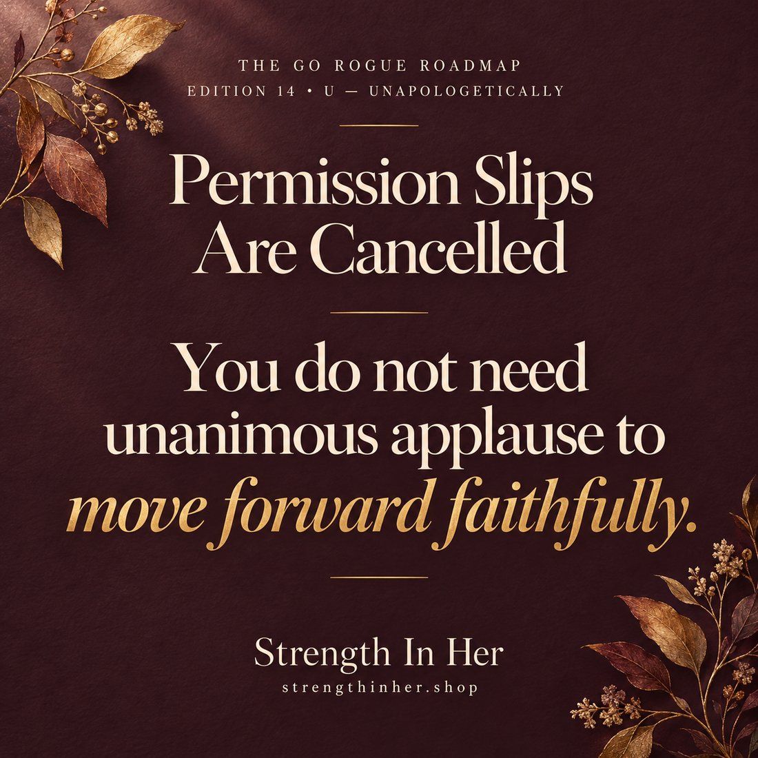 The Rogue Report: Permission Slips Are Cancelled
