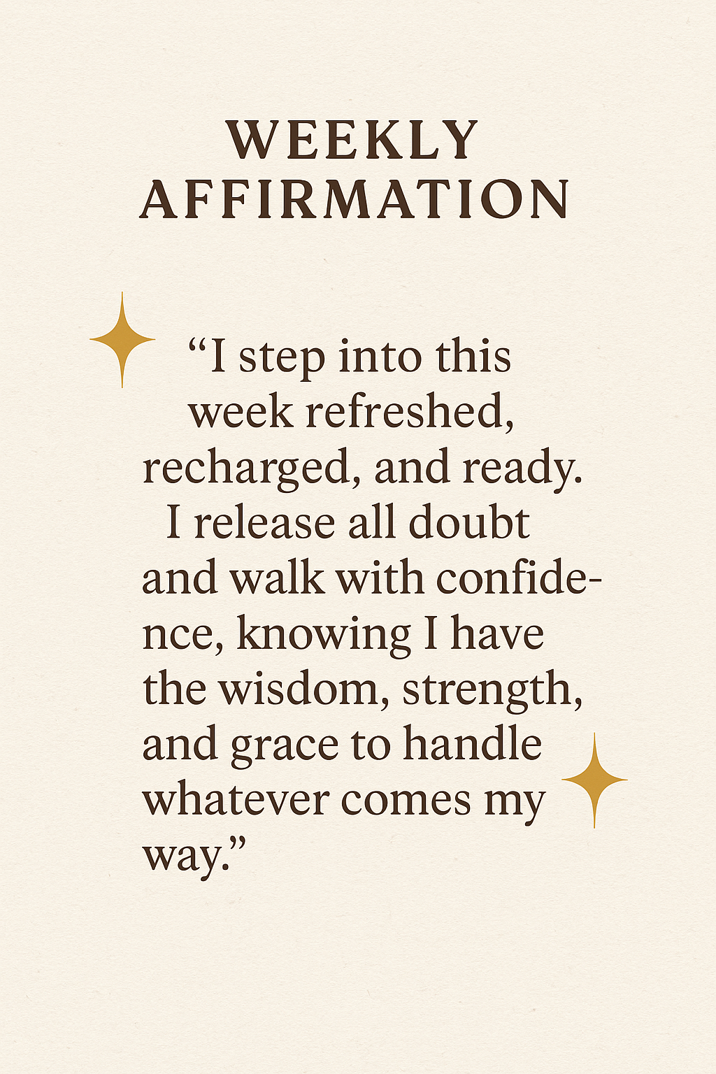🌿 A Sacred Start: Stepping Into the Week Refreshed