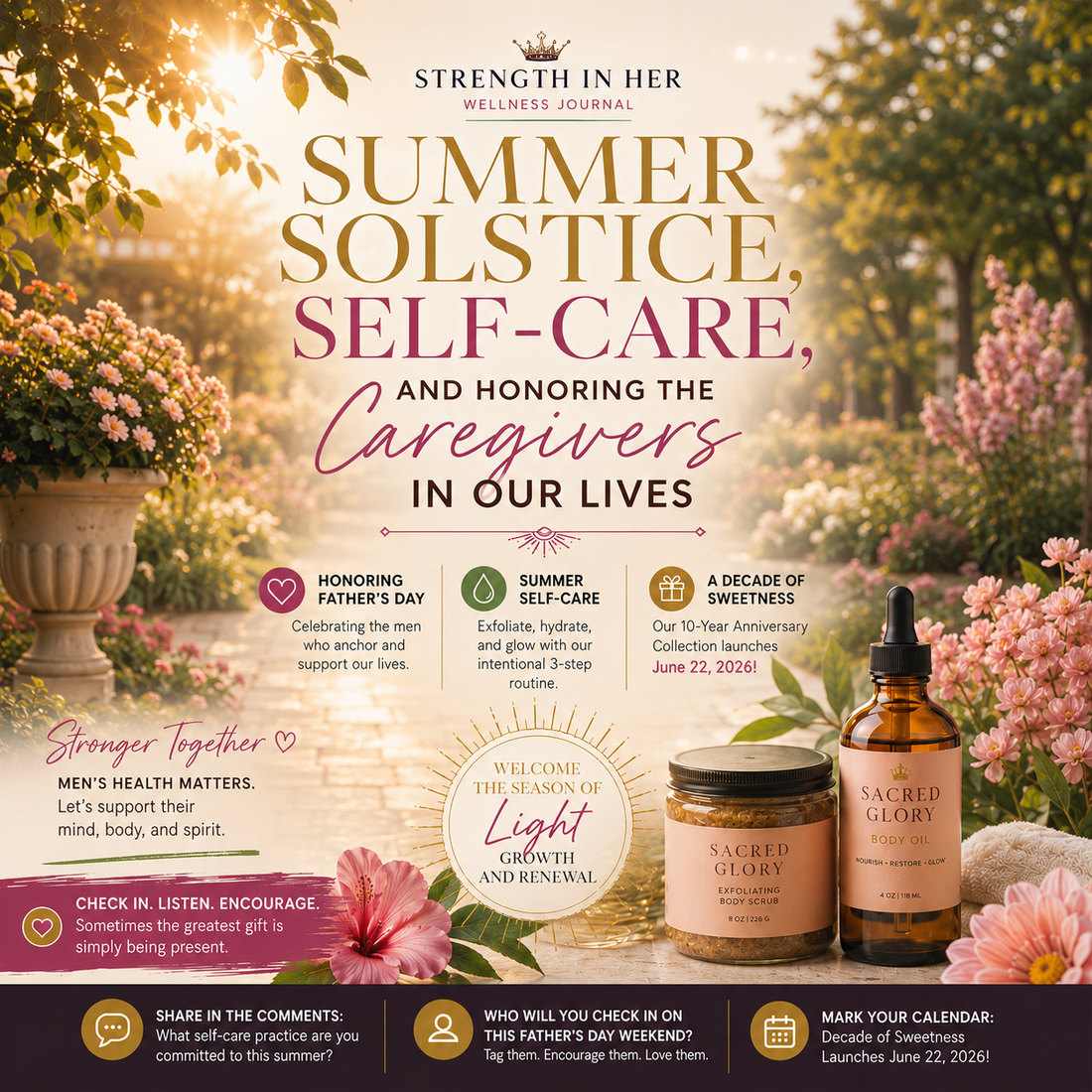 Summer Solstice, Self-Care, and Honoring the Caregivers in Our Lives