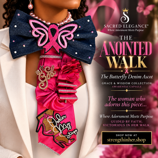 THE ANOINTED WALK | The Butterfly Denim Ascot