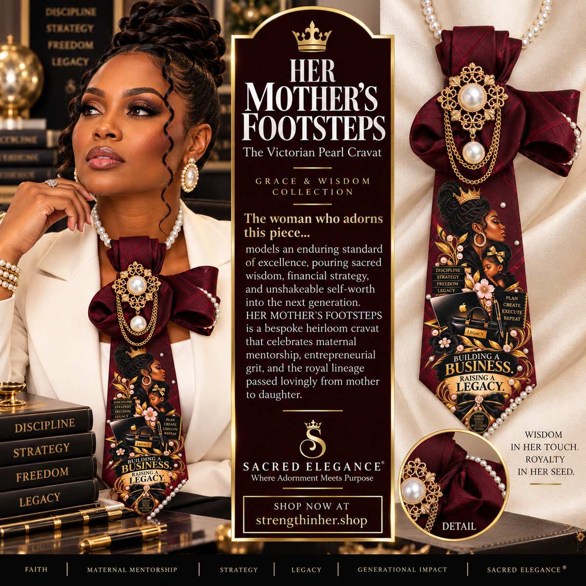 HER MOTHER’S FOOTSTEPS | The Victorian Pearl Cravat