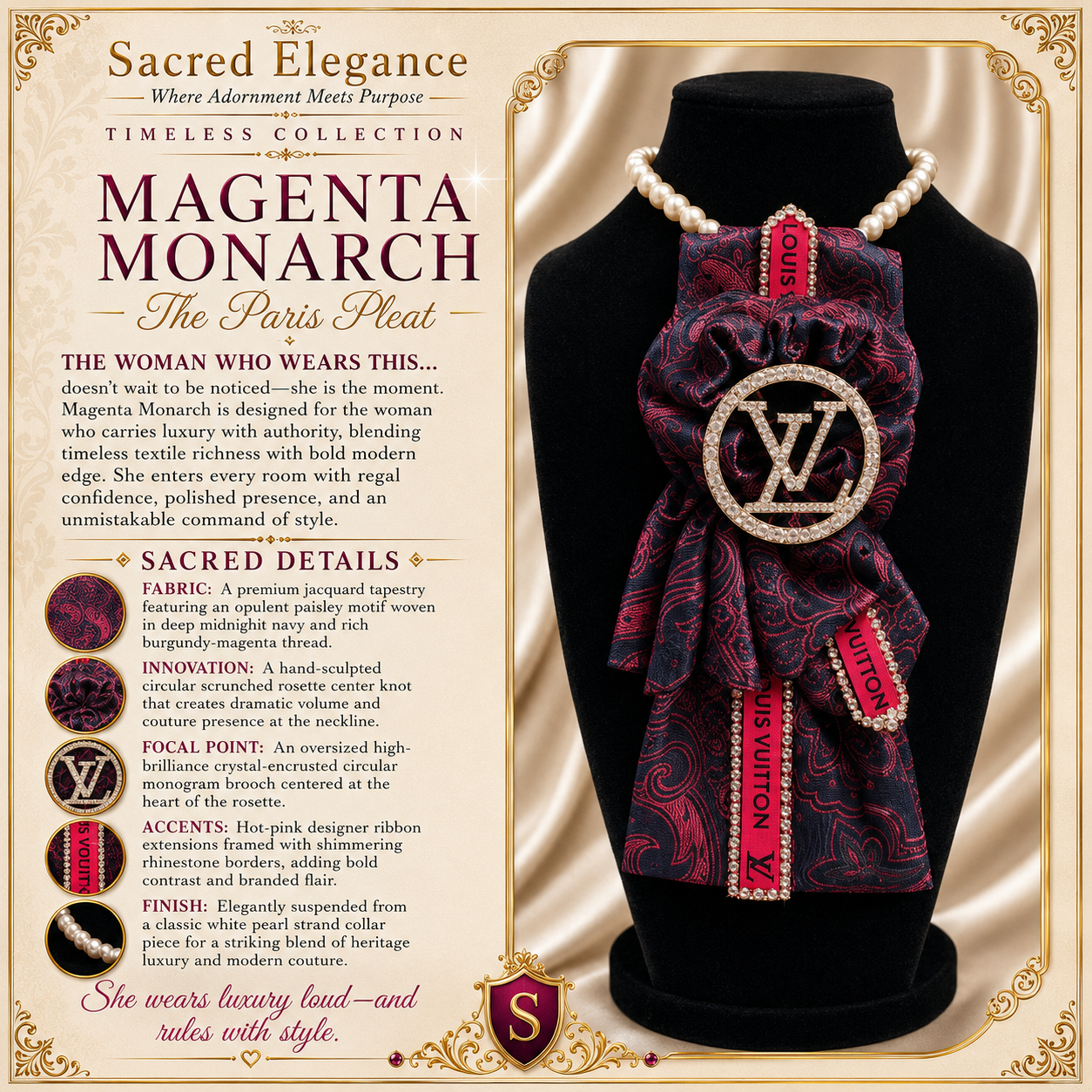 MAGENTA MONARCH | The Paris Pleat