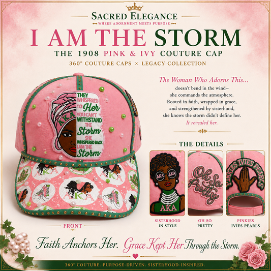 I AM THE STORM | The 1908 Pink & Ivy Couture Cap
