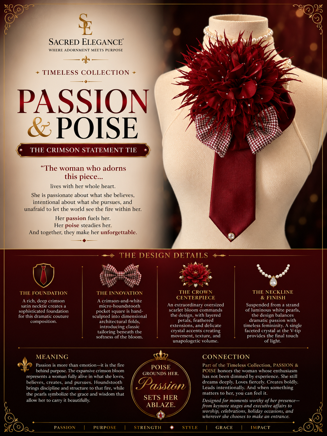 PASSION & POISE | The Crimson Statement Tie