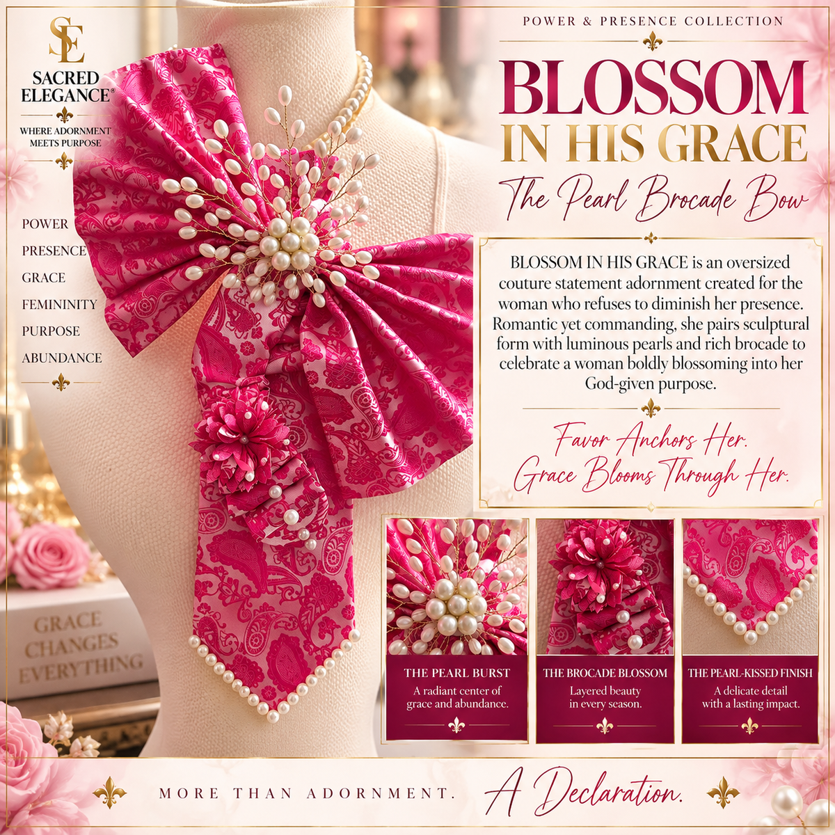 IN HIS GRACE | The Pearl Brocade Bow