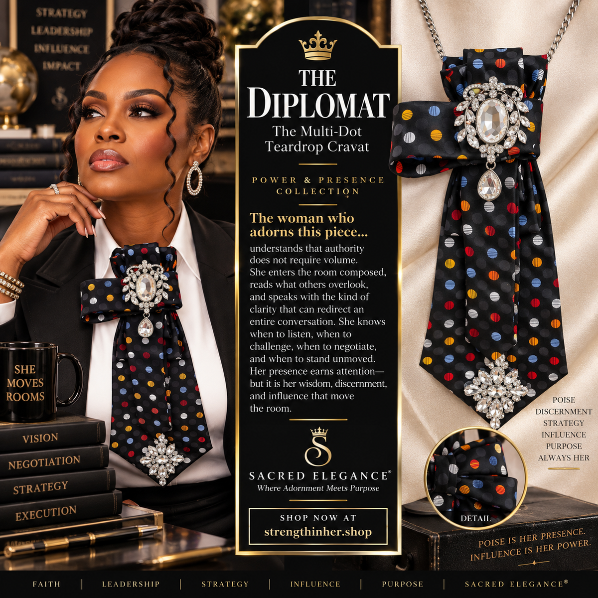 THE DIPLOMAT | The Multi-Dot Teardrop Cravat