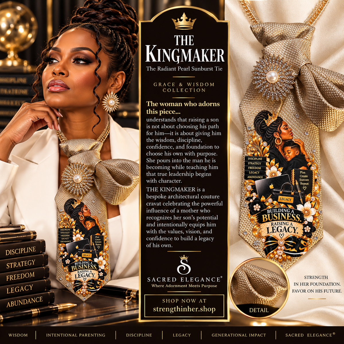 THE KINGMAKER | The Radiant Pearl Sunburst Tie
