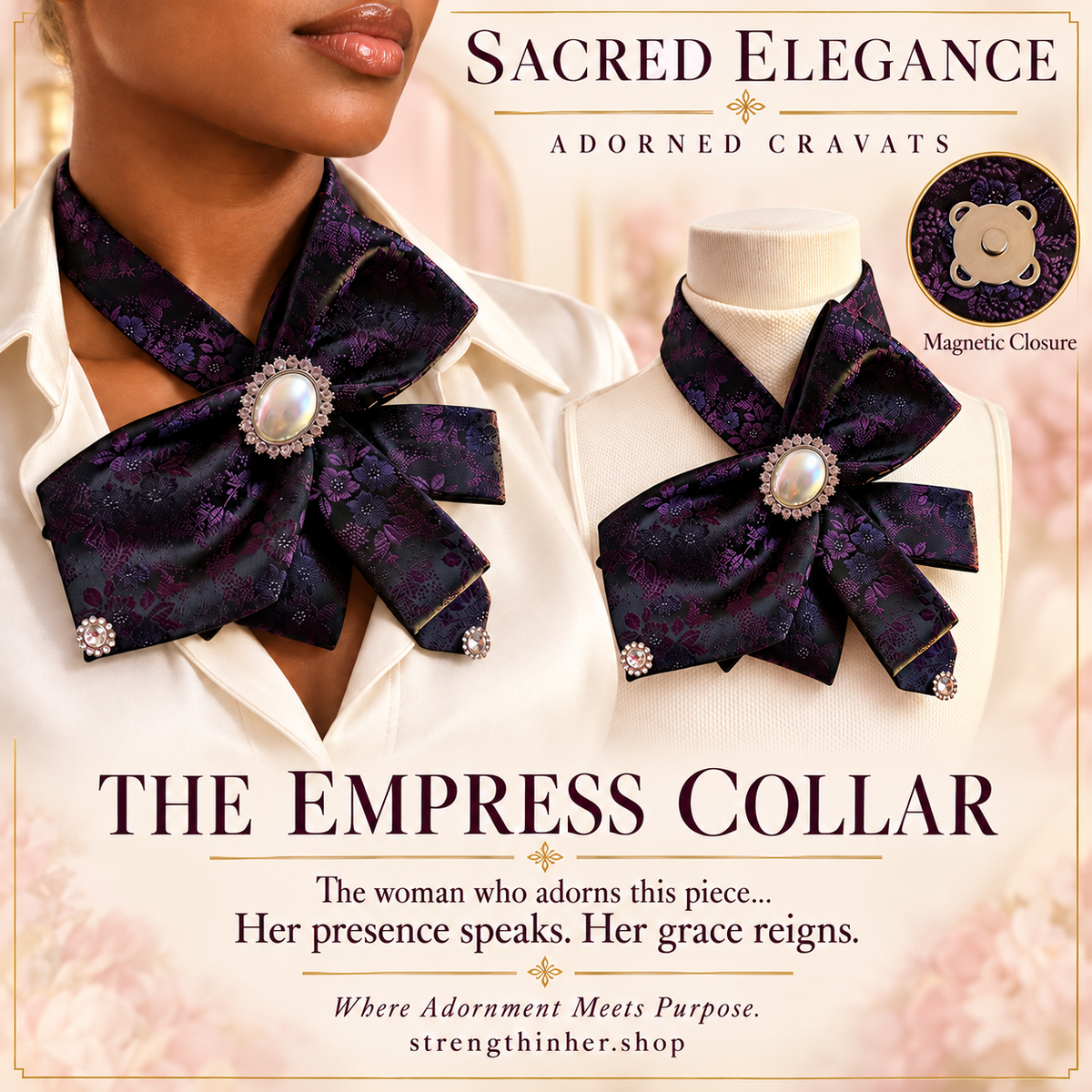 THE EMPRESS COLLAR | The Amethyst Adorned Cravat