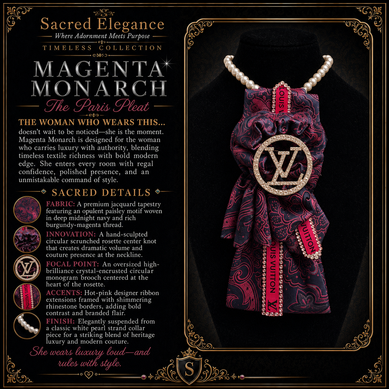 MAGENTA MONARCH | The Paris Pleat